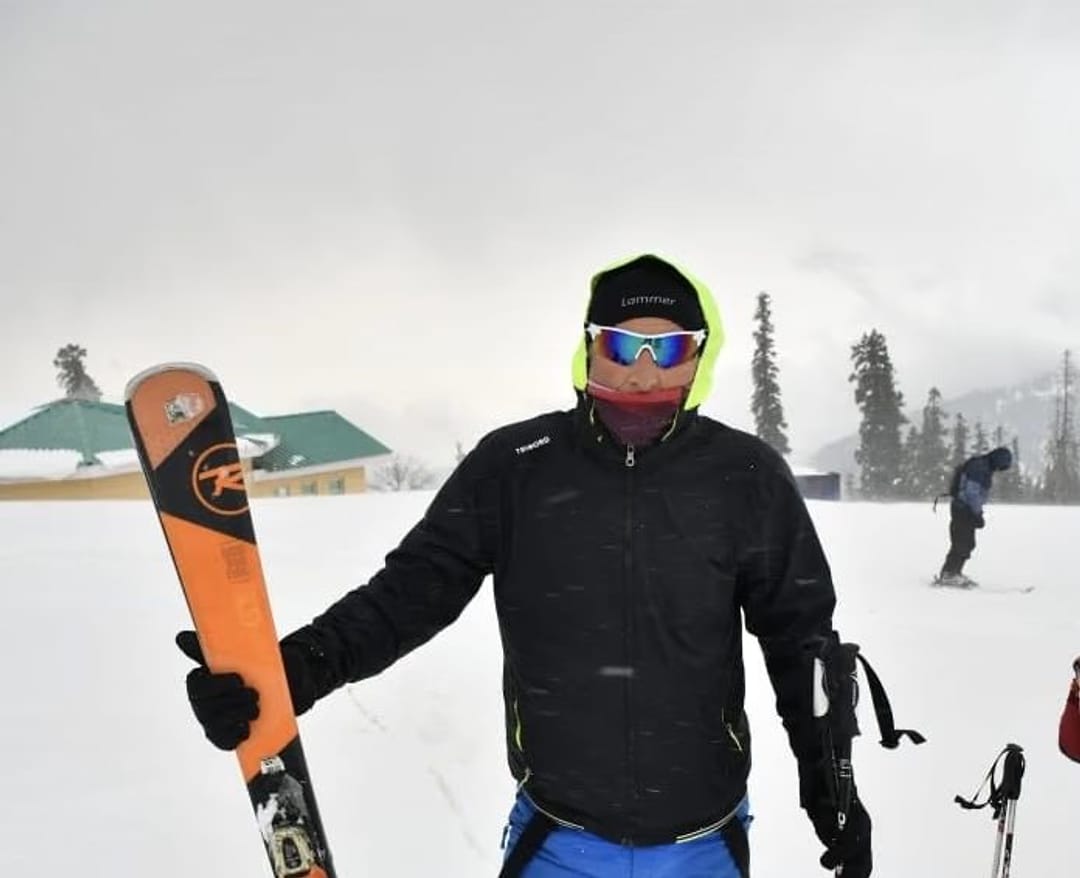 Nisar Ahmad, Senior Ski Instructor at Gulmarg Snowkings.